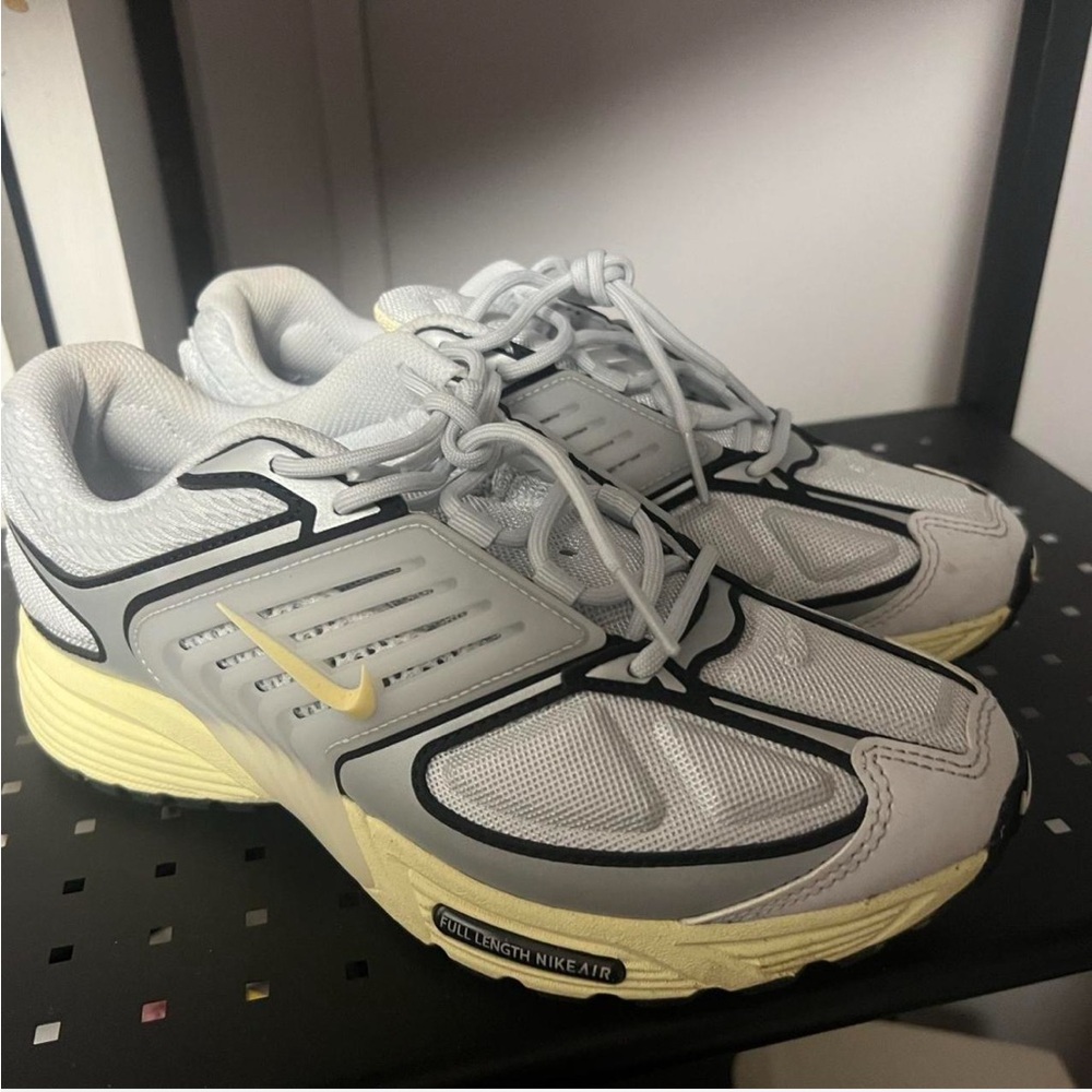 Nike Air Gray and Light Yellow Running Shoes